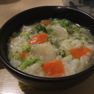 帆立貝柱野菜入りおじや♪